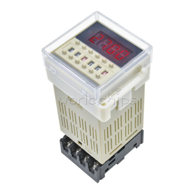 DH48S-S Digital AC-220V Precision Programmable Time Delay Relay With Socket Base