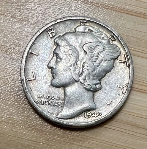 1942-D Mercury Dime 10C Silver - Extra Fine (EF/XF)