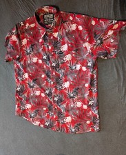 Dixxon Shirt Red Snap-On Tools Hawaiian XL Extra Large Aloha Party Short Sleeve