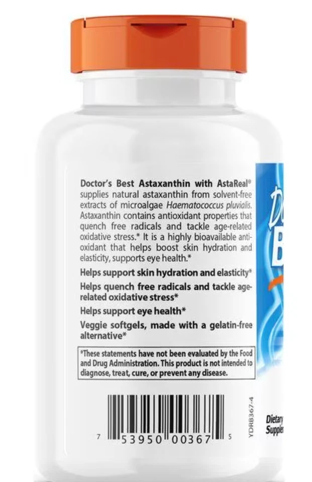 Doctor's Best Axtaxantina con AstaReal 6 mg - 90 cápsulas blandas vegetales Foto 3 de 3