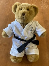 Build-A-Bear Black Belt Karate Bear BAB Kung Foo Outfit EUC VGC Workshop Teddy