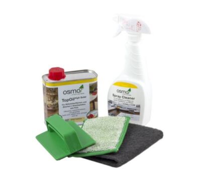 OSMO TOPOIL OBERFLÄCHEN SET - Öl für Möbel und Tischplatten, Pflegeset Reinigung