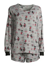 DISNEY MICKEY  MINNIE MOUSE L Hacci 2-Pc. Shorts Lounge/Pajama Set NWT