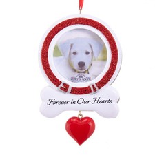 Dog Forever In Our Hearts Picture Frame Ornament