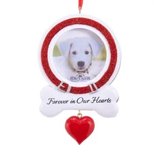 Dog Forever In Our Hearts Picture Frame Ornament