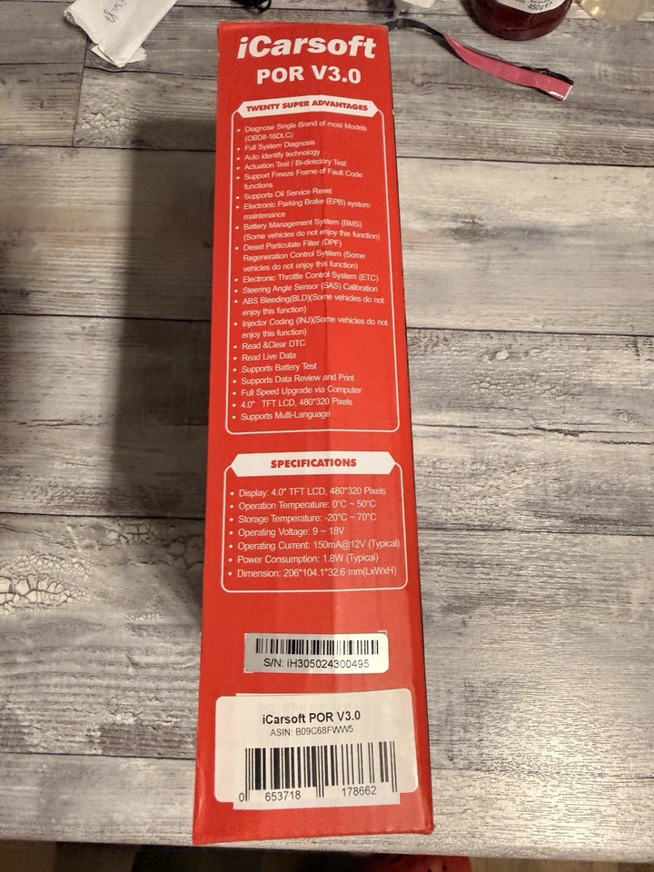 iCarsoft POR V3.0 für Porsche Diagnose Scanner OBD 2 Diagnosegerät Öl Service - Bild 4 von 4