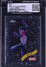 2025 Topps Chrome Marvel Spider Web Refractor Silk /399 #108 CGC AUTH 🔥🔥🔥