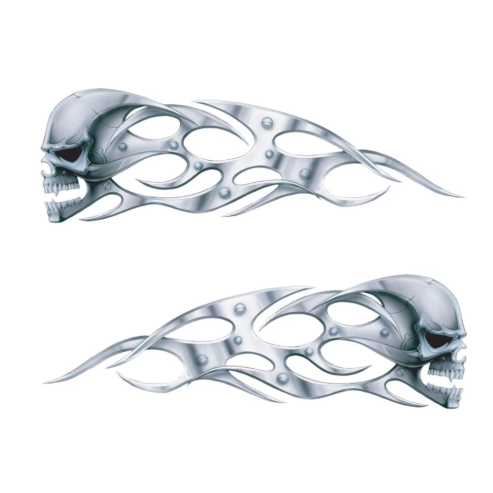 Aufkleber-Set Totenkopf links + rechts 9 x 3 cm Skull left + right Sticker Decal - Bild 1 von 1