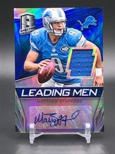 2014 Panini Spectra MATTHEW STAFFORD Autograph Game Worn Patch Auto Blue /10