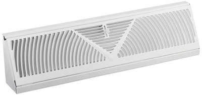 Baseboard Register Vent- RoundFlow Design for Maximum air Flow - Smooth air A...