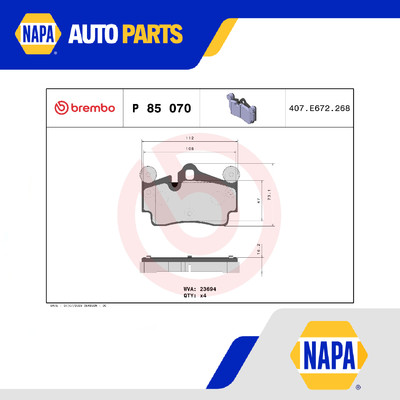 Brake Pads Set fits AUDI Q7 4LB 6.0D Rear 08 to 14 CCGA Brembo 4L0698451D New