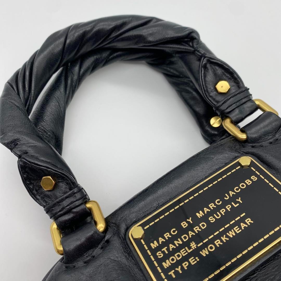 MARC JACOBS Classic Q 2way Tote Shoulder Bag Handbag Black
