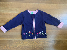 Gymboree FLOWER POWER Vintage EUC Large 5 Blue Cardigan Sweater