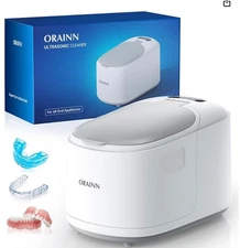 Ultrasonic Retainer & Denture Cleaner 45kHz 230ML, 3-Mode w/UV, Jewelry Cleaner