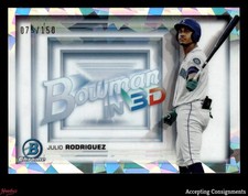 2022 Bowman Chrome Bowman in 3D Atomic Refractors #B3D16 Julio Rodriguez 075/150