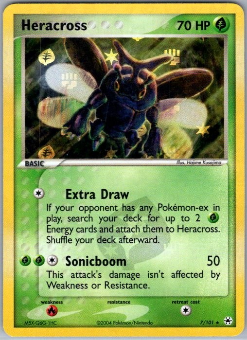 Heracross 7/101 Holo Rare Hidden Legends NM