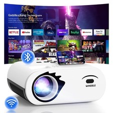 Windele 5G WiFi Bluetooth Projector, Native 1080P Full HD, 13000 Lumens