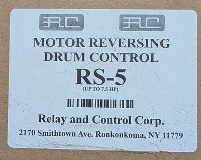 Relay and Control RS-5 Motor Reversing Drum Control 7.5hp Brand New