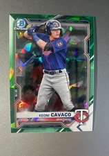 2021 Bowman Sapphire Edition - Chrome Prospects Keoni Cavaco #BCP-73 Green...