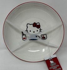 New Set Sanrio Hello Kitty Milk Fish Ceramic 46 Oz Pasta Bowl, Plate 9"W x 2"D