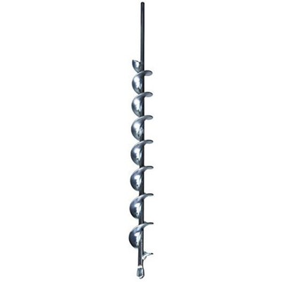 Jisco Garden Earth Auger for Landscape Drilling, Alloy Steel, 1 3/4in x 24in