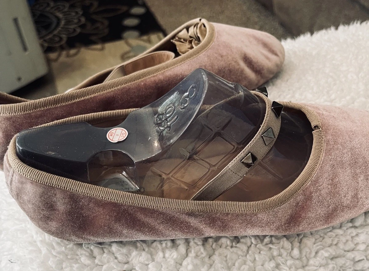 Ballerine Valentino Rockstud ROSA BLUSH pelle scamosciata taglia 40