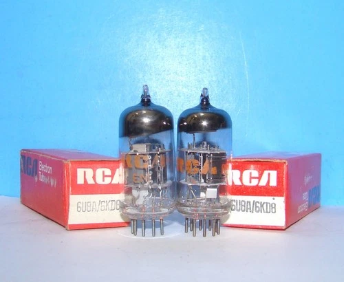 6U8A 6KD8 NOS RCA radio audio vintage amplifier vacuum tubes 2 valves tested 6U8