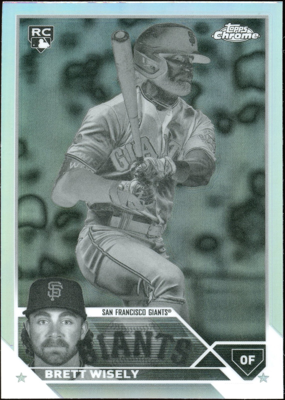 2023 Topps Chrome Update Brett Wisely USC214 Negative Refractor RC