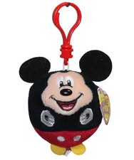 ty-beanie-ballz-disney-mickey-mouse-plush-bag-clip-keychain-wtag-new-nwt