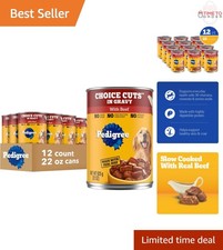 Wet Dog Food Beef Soft Chunk Canned 22oz 12 Pack Complete Balanced 2.79 per gallon