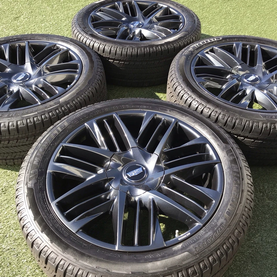 24 ESCALADE CADILLAC IQ DEEP SPACE IV 86793062 OEM FACTORY 2025 RIMS TIRES NEW - Image 3 of 4