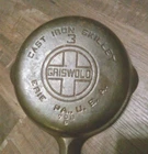 Orig 1920s GRISWOLD Cast Iron No 3 SKILLET 709B Restored 💥screaming deal $59💥