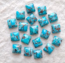 Natural Blue Copper Turquoise Square Cabochon 6mm to 20mm Loose Gemstone