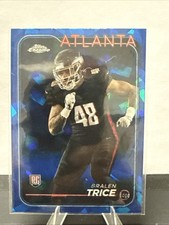 Bralen Trice 2024 Topps Chrome Sapphire Rookie Card Hawks. rookie card picture