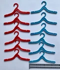 Vintage Red and Blue  Doll Clothes Hangers for Fashion Doll Outfits