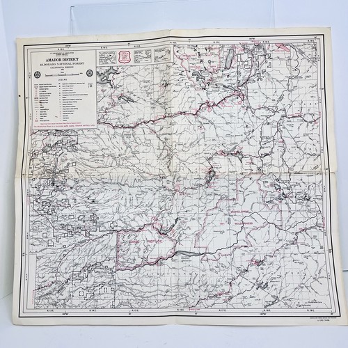 Vtg Map Amador District El Dorado National Forest California 1966 US Dept Agri - Picture 2 of 13