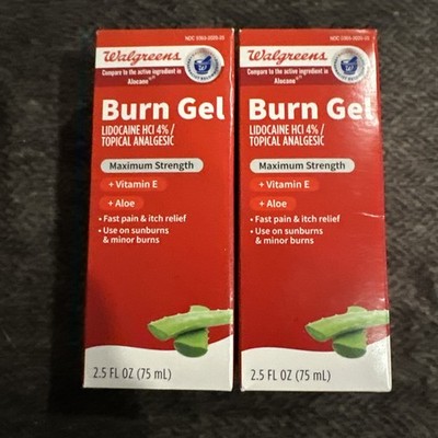 2PK Maximum Strength Burn Gel-(Compare to Alicante)  Pain & Itch Relief EXP11/26