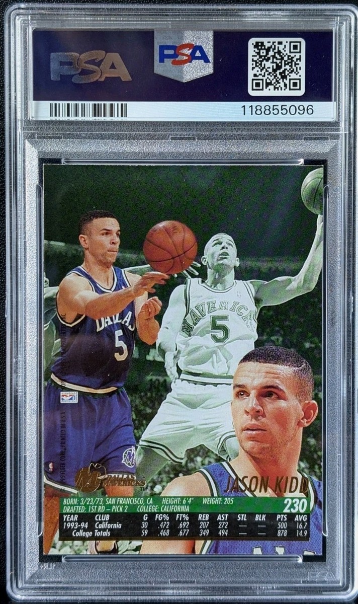 1994-95 Fleer Ultra Jason Kidd RC #230 PSA 8 Dallas Mavericks HOF