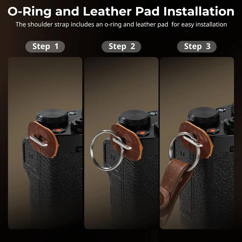 Correa de hombro para cuello de cámara, correa de hombro trenzada ajustable para cámara con O-R... Foto 2 de 4