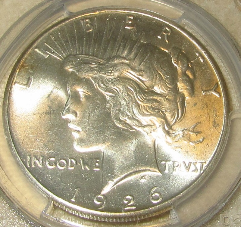 1926 "P" Peace SILVER Dollar $1 PCGS MS63 - Blast White Beauty - Nice for a 63