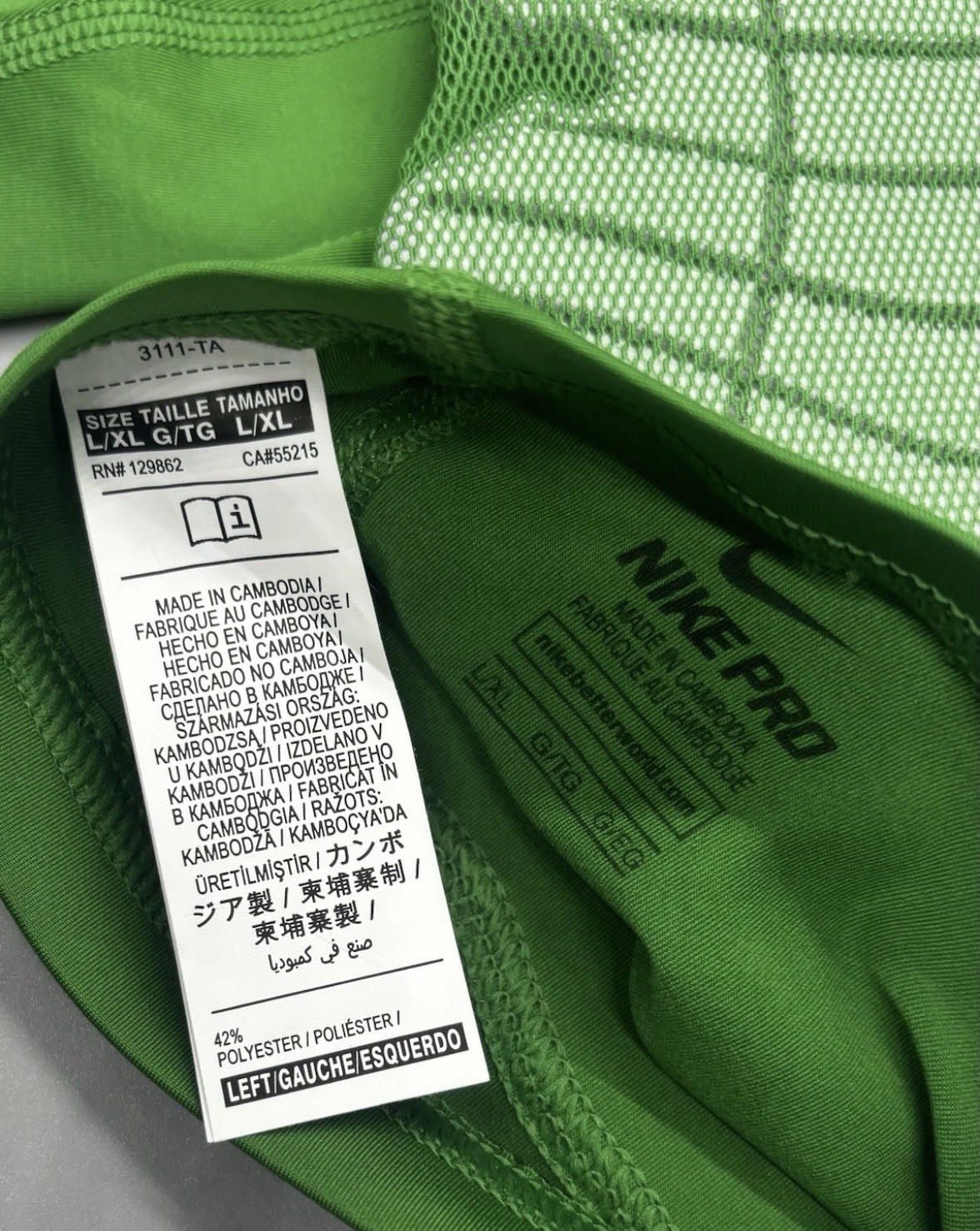 NEW OREGON DUCKS PE TEAM ISSUED L/XL Nike Pro Hyperstrong Padded LEFT Arm Sleeve thumbnail 5