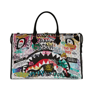 Sprayground Create Another Day Pyramid Duffle New Check Gym Travel Duffel Bag