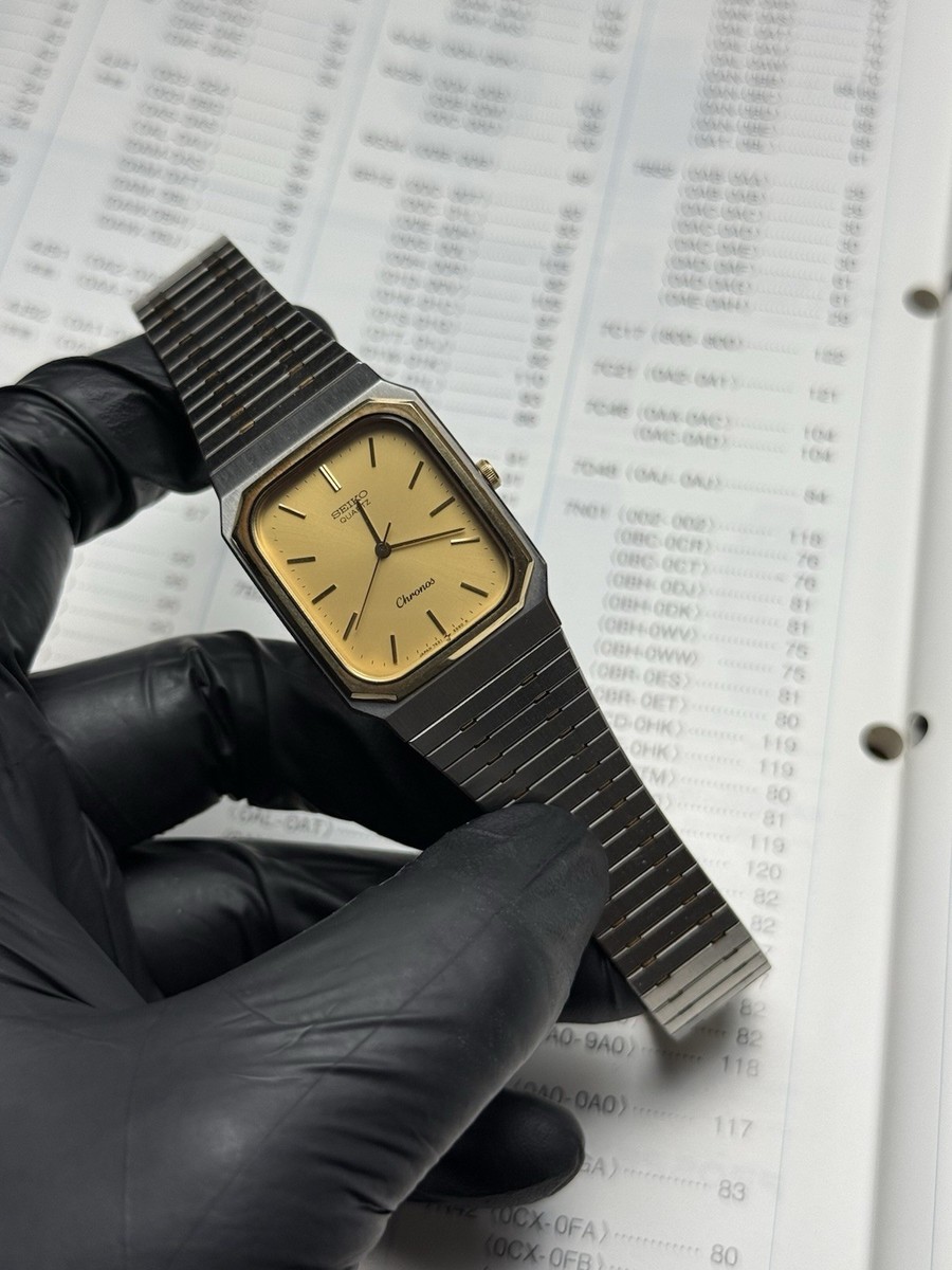 Vtg 1986 Seiko Chronos 7431-5400 [Near Mint] Two-Tone Men's Watch