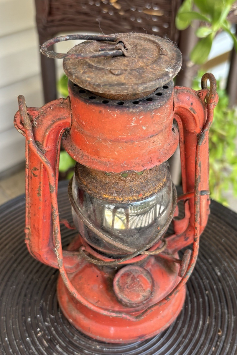 ランタンWinged wheel 350 Winged Wheel No. 350 Red Kerosene Oil Lantern Lamp Light 7.25
