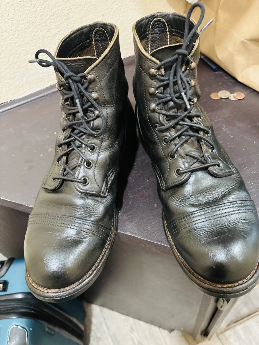 Red Wing Iron Ranger Leather Upper Black Boots for Men for sale | eBay