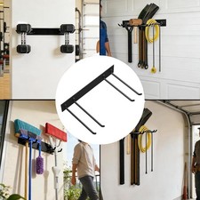 Porta- in ferro per attrezzi da giardino e garage, per scopa a scala