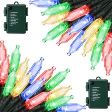 Battery Operated Christmas Lights - 2 Pack Total 33Ft 100Leds Mini String Lights