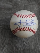 JOSH ROJAS AUTOGRAPHED BASEBALL ON USED MAJOR LEAGUE BALL. ROYALS.
