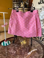 Vtg Gymboree 01 Country Club pink flower print cotton faux wrap skort skirt 4