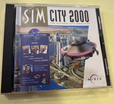 Sim City 2000 Special Edition & Streets Of Sim City PC Game CD ROM Maxis 1996/97